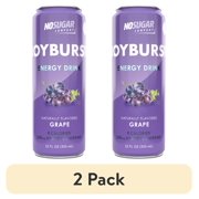 (2 pack) Joyburst Natural Energy Drink, Grape, 4 Count