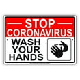 thumbnail image 1 of Notice Stop And Wash Your Hand Health & Safety Novelty Display Office Notice Outdoor Health and Safety Unique Aluminum Metal Sign 12"x18", 1 of 5