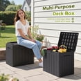 thumbnail image 4 of Homall 2PCS 31 Gallon Outdoor Deck Box In Resin with Seat, 4 of 7