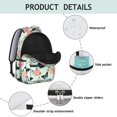 thumbnail image 4 of Pioneer Flower Floral Print Pattern Backpack for School, Cute School Bag with Adjustable Shoulder Straps and Padded Back, 15.3"x11"x7.1", 4 of 5