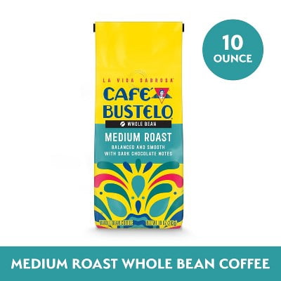 Cafe Bustelo Medium Roast Whole Bean Coffee - 10oz