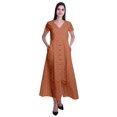 thumbnail image 1 of Moomaya Robe Longue Maxi pour Femmes à Manches Courtes, Robe Formelle/décontractée avec Poches P-TTG, 1 of 6