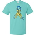 thumbnail image 3 of Inktastic Down Syndrome Awareness Blue and Yellow Hearts Ribbon T-Shirt, 3 of 5