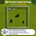 thumbnail image 4 of Ironovahome 15.3'x15.3' Extra Large Outdoor Dog Kennel, Heavy Duty Dog Kennel with Water & UV-Resistant Proof, Galvanized Steel Metal Dog Enclosure with Dual Safety Lock, 4 of 11