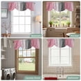 thumbnail image 6 of Tie Up Valances for Windows, Pink Gray Ombre Adjustable Valance Curtains Window Treatment for Living Room/Bedroom Windows, Vintage Country Wooden Rod Pocket Kitchen Curtains & Drapes 42x18 Inch, 6 of 9