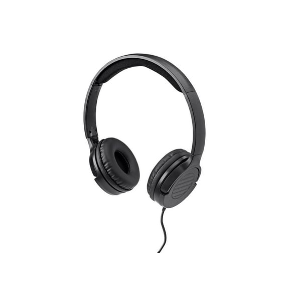 Monoprice Hi-Fi Lightweight On-Ear Headphones With In-Line Play/Pause Controls And Built-In Microphone