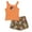 Orange / leopard print, variant on Disney Minnie Mouse Ribbed Tank Top and French Terry Shorts Outfit Set Toddler to Big Kid