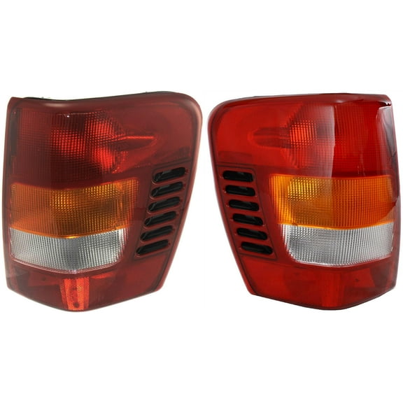 Tail Light Compatible With 1999-2002 Jeep Grand Cherokee SET of 2 Left Driver and Right Passenger Side