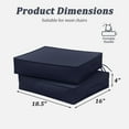thumbnail image 6 of Pakunoda Outdoor Chair Cushions 18.5 X 16 X 4 Inch, 2-Piece Patio Seat Pad Cushions, Waterproof Outdoor Seat Cushions Square Corner with Handle and Ties, Navy Blue, 6 of 7