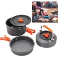 thumbnail image 3 of Yazoeia Camping Cookware Set,6Pcs Outdoor Cookware Setstainless Steel Cookware Set Compact Cooking Sets for Camping Mess Kit Picnic Hiking Travel CJB12-27564, 3 of 9