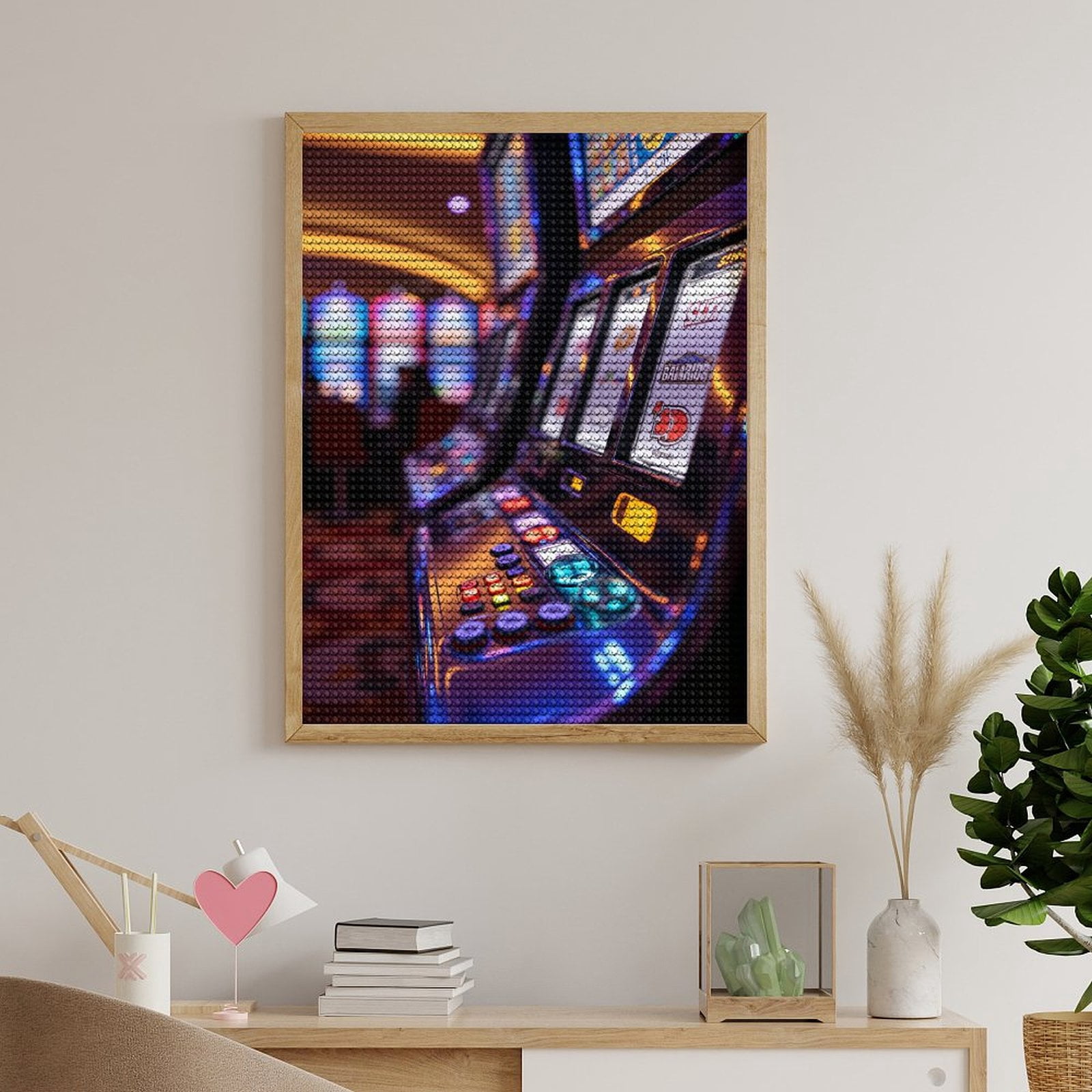 Diamond Art Kits for Adults, Casino Slot Machine Gaming Scene 5D Diamond Painting Kits for Adults Beginners, DIY Full Drill Diamond Painting, Gem Art and Crafts 12x16