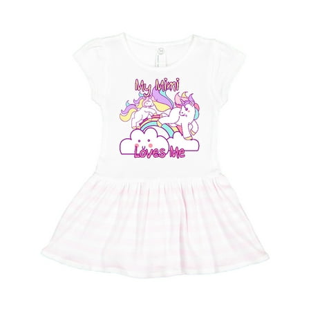 

Inktastic My Mimi Loves Me Unicorn Gift Toddler Girl Dress