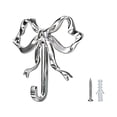 thumbnail image 2 of Large Silver Bow Hook by Dusknt Bow Knot Hooks Alloy Hanging Bowknot for Kitchen Bathroom Laundry Multi Purpose Decorative Wall Hooks for Coats Keys Hats Towels, 2 of 9