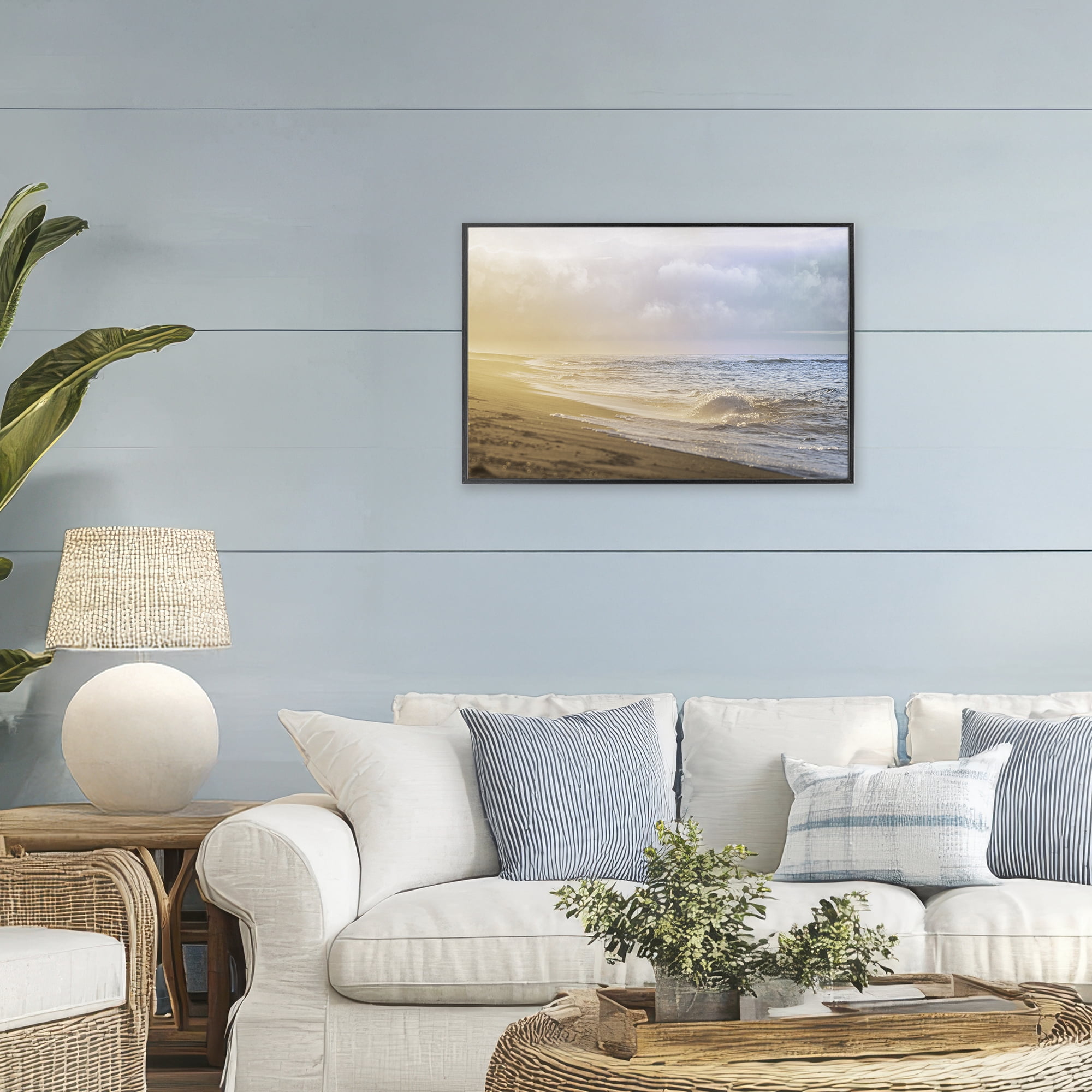 Stupell Industries Gentle Seaside Breeze Black Framed Giclee Art, design by Marcus Prime