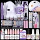 thumbnail image 1 of Kit de uñas acrílicas SAVILAND Plus: blanco transparente y rosa y lámpara UV de 88 W, 1 of 8