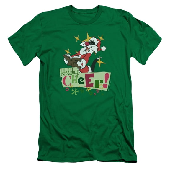 Looney Tunes Cheer Sylvester S/S Adult 30/1 T-Shirt Kelly Green