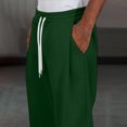 thumbnail image 4 of FRSASU Men’s Baggy Sweatpants with Elastic Drawstring Waist, Wide-Leg Casual Loose Cotton Joggers with Deep Pockets Green, 4 of 7