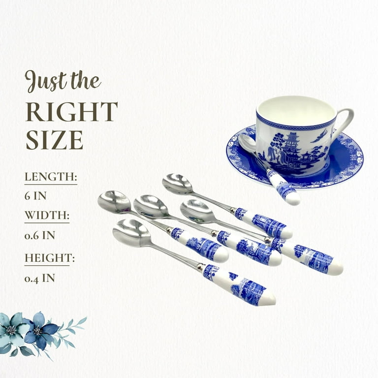 Spode Blue Italian Tea Spoons (Set of 6)
