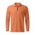 thumbnail image 4 of LWavelet Men's Houndstooth Quarter-Zip Shirt - Subtle Pattern Design, Perfect for Smart Casual & Weekend Plans Watermelon Red 3XL, 4 of 5