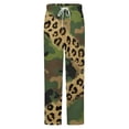 thumbnail image 5 of Camouflage Glitter Leopard Print Winter Female Pants Flannel High Waist Women Pants Lady Warm Straight Leg Plush Trousers, 5 of 7
