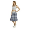thumbnail image 3 of Women's Plaid Creative Classic Fashion Line A-line Printed Skirt Casual Wear, S, Purpleblue Indigo White, by Ambesonne, 3 of 6