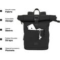 thumbnail image 4 of Expandable Roll Top Waterproof Trendy Backpack With Laptop Pocket (Black), 4 of 4