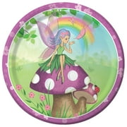 Angle View: Club Pack of 96 Fancy Fairy Disposable Paper Party Dinner Plates 9"