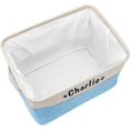 thumbnail image 2 of Cesta de almacenamiento de juguetes para perros plegable personalizada, caja de almacenamiento rectangular para juguetes, abrigos, ropa y accesorios para perros,Blue, 2 of 5
