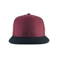 thumbnail image 2 of Top Headwear Flat Bill Adjustable Snapback Cap - Burgundy/Black, 2 of 2