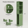 thumbnail image 3 of LAUSAINT HOME Bathroom Storage Cabinet, Tall Thin Green Storage with 2 Adjustable Shelves & 3-level Drawers for Home, Kitchen, 3 of 12