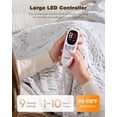thumbnail image 3 of Heated Blanket Twin Size 62"x84", Eelectric Blanekt with 9 Heating Levels & 1-10H Timer, Fast Heating, Auto Off, Fluffy Cozy Machine Washable Bedding, ETL Certified (Brushed White), 3 of 8