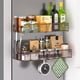 thumbnail image 1 of Estante magnético para especias para refrigerador, paquete de 7 estantes magnéticos 100% metal, organizador de especias de cocina con estante de gancho, soporte para toallas de papel, organizador de, 1 of 26