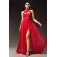 thumbnail image 1 of Vestido Tesare Halter, sin mangas, largo y hueco, para mujer, 1 of 6