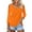 Orange, variant on JYLFC Women Shirts V Neck T Shirts Three-quarter Sleeves Cold Shoulder Blouse, Orange XL