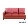 thumbnail image 4 of Hommoo Faux Leather Sectional Sofa, 4 Seat Living Room Furniture Sets, Modern L-Shaped Couches and Sofas Set for Home, Red(No Ottomans), 4 of 8