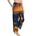 thumbnail image 2 of Daiia Vintage Blue Leaf Mushroom Women's Sleep Pant with Pockets and Drawstring,Pajama Pants-Large, 2 of 9
