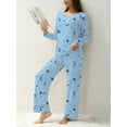 thumbnail image 2 of MINTREUS Women's Pajama Set Long Sleeve Sleepwear Ladies Soft Pjs Lounge Sets, 2 of 6