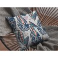 thumbnail image 4 of Tropics Coussin en Tissu Intérieur/extérieur Bleu Foncé sur Gris 16x16, 4 of 8