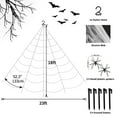 thumbnail image 3 of Innens 23*18ft Halloween Decorations Giant Spider Web with 35" Spider Huge Spider Stretch Cobwebs for Halloween Decor Yard Lawn Party Outdoor Indoor (Orange, 2Pcs), 3 of 16