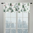 thumbnail image 4 of Christmas Curtains, Kitchen Curtains, Christmas forest Short Sunshade Partition Small Curtains, Polyester Green 55.12x27.56 Inches, 4 of 7