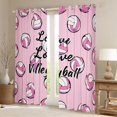 thumbnail image 2 of Erosebridal Sport Volleyball Lover Black Out Curtains for Girls,Ball Gamer Curtains Pack of 2 (42x63 Each) for Kids Teens,Luxury Bedroom Decor, 2 of 6
