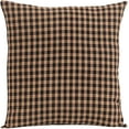thumbnail image 4 of VHC Brands Bingham Star Plaid Cotton Americana Bedding Square Euro Sham, 26" x 26", Soft Black, 4 of 5