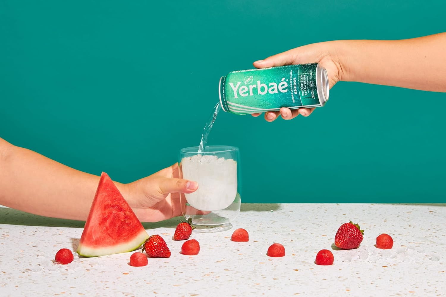 (Pack Of 12) Yerbae Water Sparkling Watermelon Strawberry 16 Oz