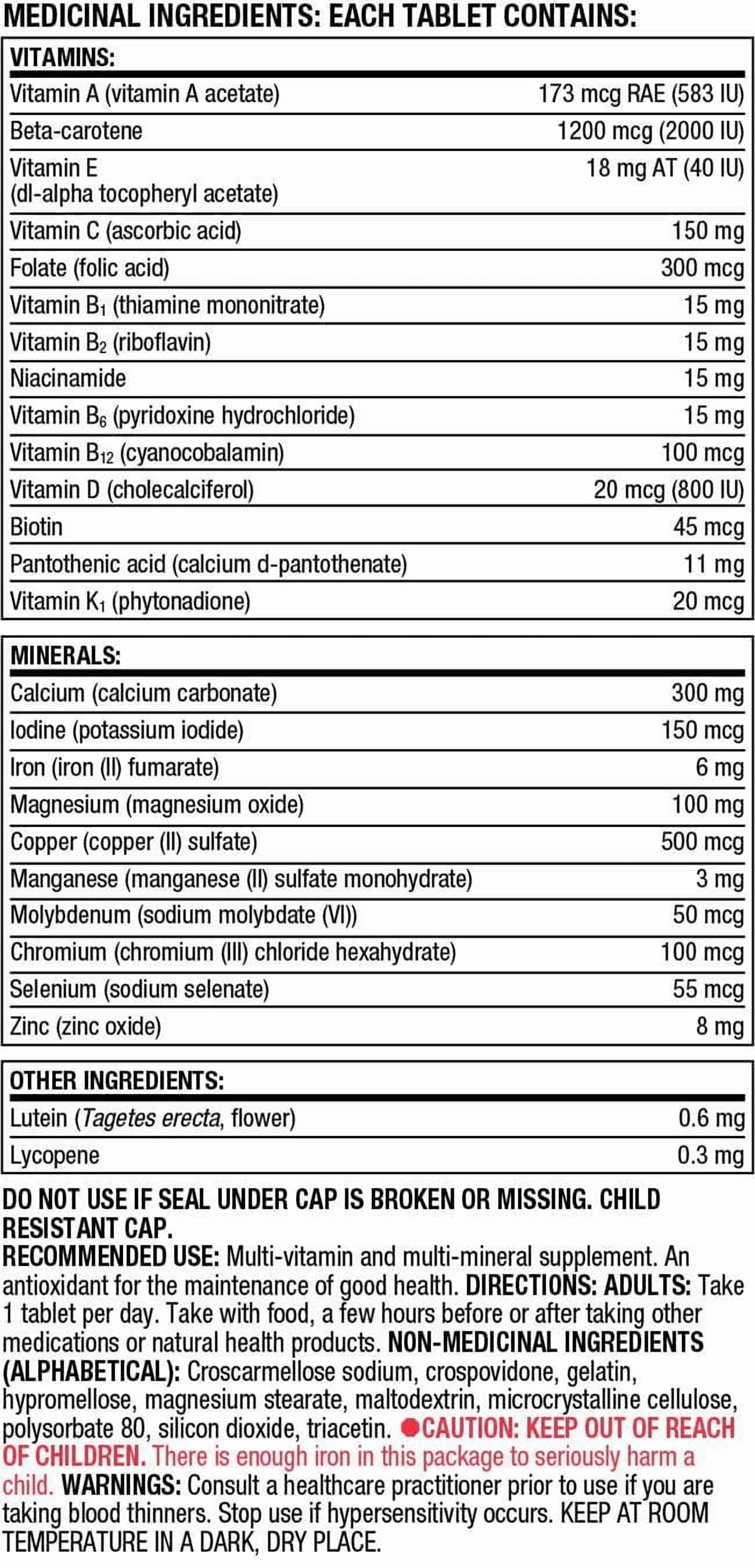 Equate Senior Women's Multivitamin, 225 Tablets