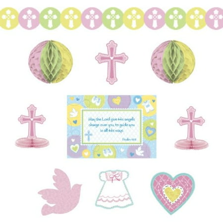 Amscan Sweet Little Cupcake - Amscan Sweet Christening Pink Deocating Kit