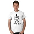 thumbnail image 4 of Keep Calm Pet Your Cat Kitty Lovers Men's Graphic T Shirt Tees Brisco Brands S, 4 of 4