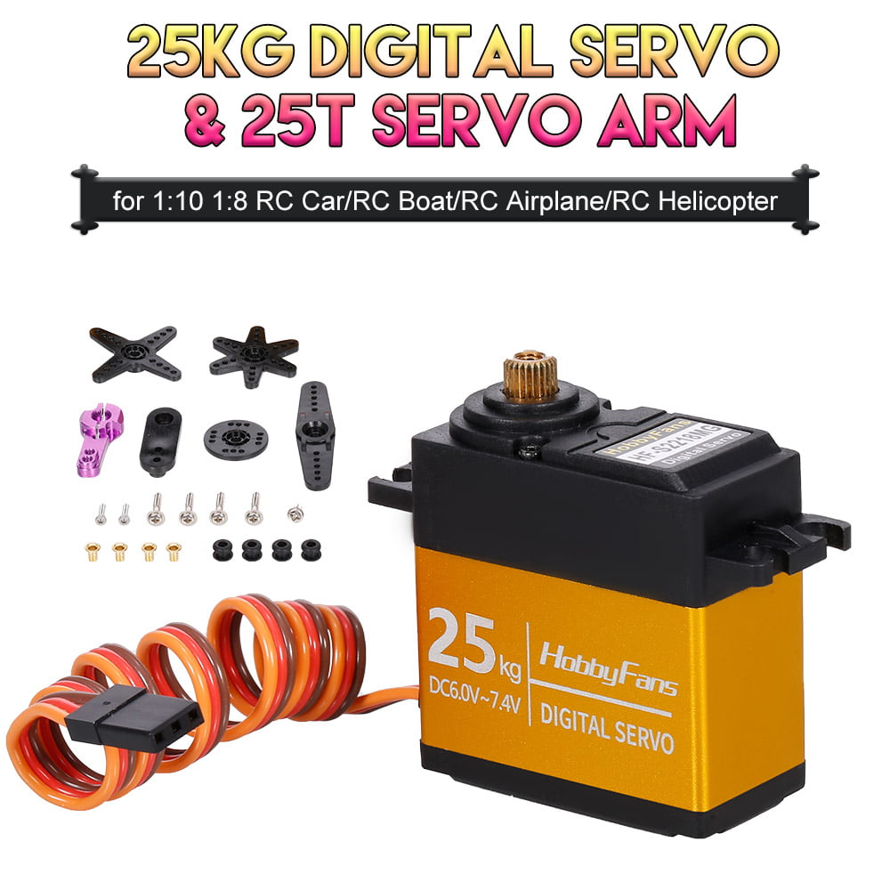 DS3225 Impermeable RC Servo 25KG Digital Servo para 1/8 1/10 1/12 RC Coche Barco
