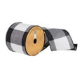 thumbnail image 1 of Vickerman Q181156 4 in. x 10 Yards Black & White Soft Plaid Ribbon, 1 of 3