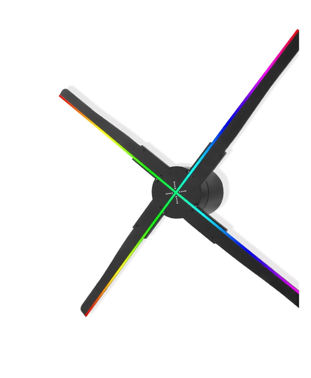 20.47" 3D Holographic Fan Projector Naked-eye Holographic 3D Projector For Sky Light,Shops,Bars,Advertising Signs ,High-Brightness
