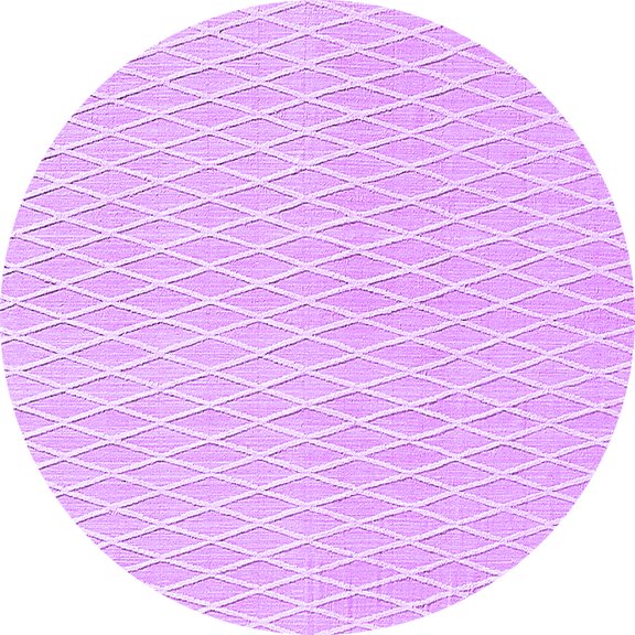 Ahgly Company Indoor Round Solid Purple Modern Area Rugs, 3' Round